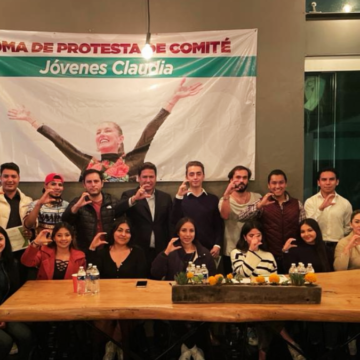 Ricardo Astudillo y Enlace de JovénEsClaudia, toman protesta a Comité de Jóvenes Verdes a favor de Claudia Sheinbaum