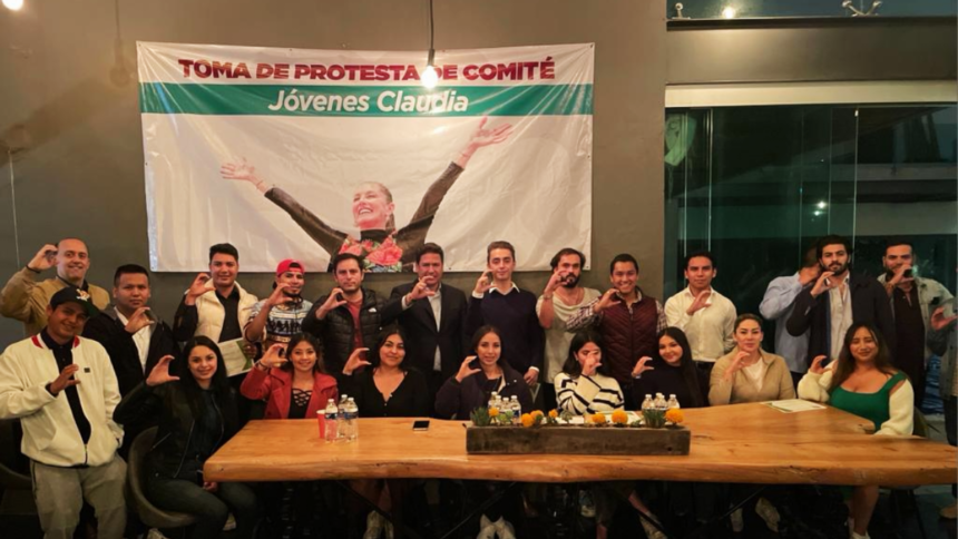 Ricardo Astudillo y Enlace de JovénEsClaudia, toman protesta a Comité de Jóvenes Verdes a favor de Claudia Sheinbaum